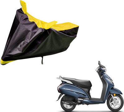 Auto Hub Two Wheeler Cover for Honda(Activa 3G, Black, Yellow)