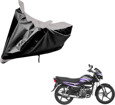 Amanzo Two Wheeler Cover for Hero(Super Splendor, Black, Silver)