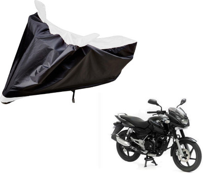 Amanzo Two Wheeler Cover for Bajaj(Pulsar 150, Black, White)