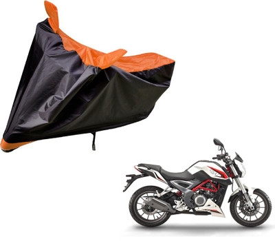 Amanzo Two Wheeler Cover for DSK Benelli(TNT 25, Black, Orange)