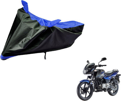 Amanzo Two Wheeler Cover for Bajaj(Pulsar 150 DTS-i, Black, Blue)