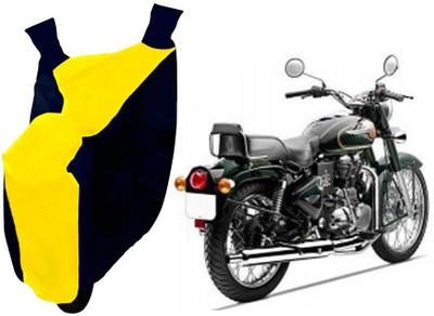Auto Kite Two Wheeler Cover for Royal Enfield(Electra Delux, Yellow, Blue)