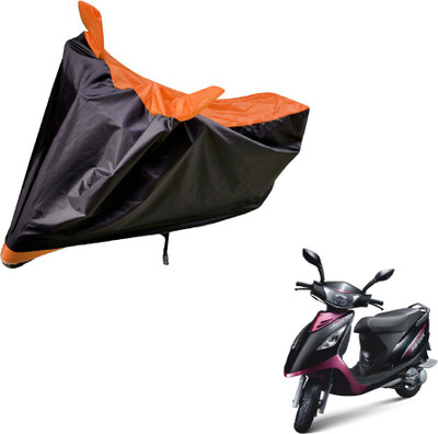 Flipkart SmartBuy Two Wheeler Cover for TVS(Scooty Streak, Black, Orange)