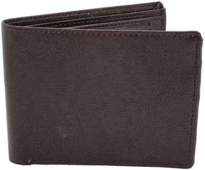 RPF Men Trendy Brown Artificial Leather Wallet(3 Card Slots)