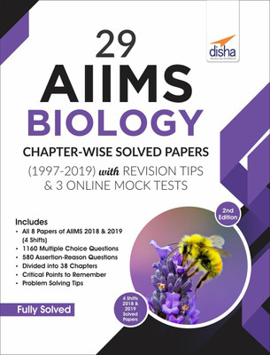29 Aiims Biology Chapter-Wise Solved Papers (1997-2019) with Revision Tips & 3 Online Mock Tests(English, Paperback, unknown)