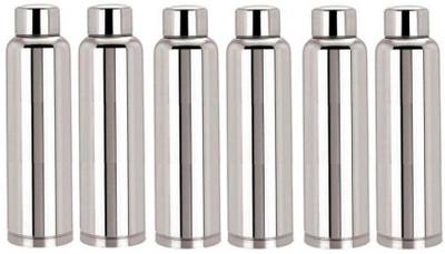 Steelo classic stainless steel fridge water bottle 1000ml (pack of 6) 1000 ml Bottle