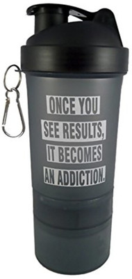 ALLIEDSALESINDIA 600 ml Plastic Shaker(Pack of 1, Black)