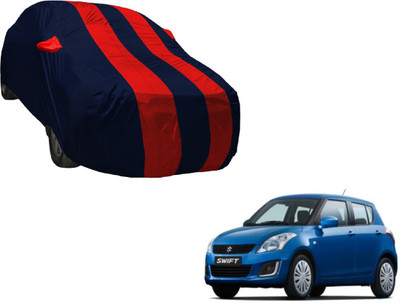 Amanzo Car Cover For Maruti Suzuki Swift (With Mirror Pockets)(Black, Red)