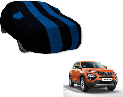 Auto Hub Car Cover For Tata Harrier (With Mirror Pockets)(Black, Blue)
