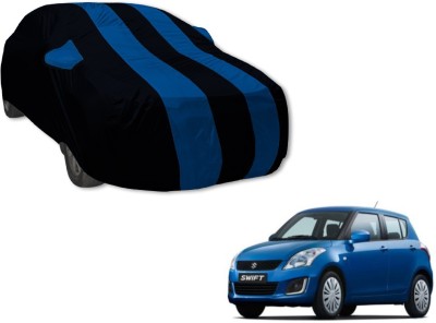 Auto Hub Car Cover For Maruti Suzuki Swift (With Mirror Pockets)(Black, Blue)