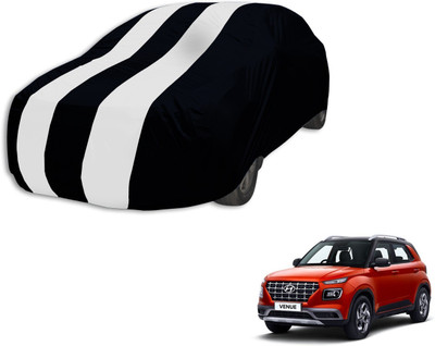 MOCKHE Car Cover For Hyundai Venue (Without Mirror Pockets)(Black, White, For 2019 Models)