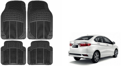Auto Oprema Rubber Standard Mat For  Honda City(Black)