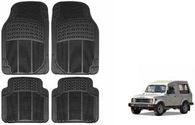 Auto Oprema Rubber Standard Mat For  Maruti Suzuki Gypsy MG-410(Black)