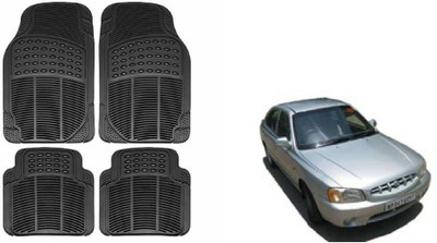 Auto Oprema Rubber Standard Mat For  Hyundai Accent Viva(Black)