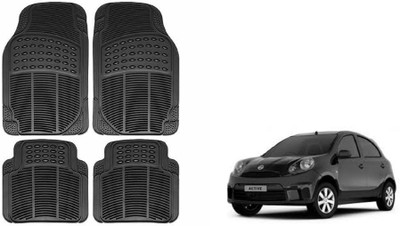 Auto Oprema Rubber Standard Mat For  Nissan Micra Active(Black)