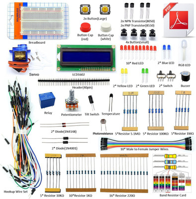 Electrobot DIY Project 1602 LCD Starter Kit for UNO R3 Mega2560 including Code & Tutorial CD Educational Electronic Hobby Kit