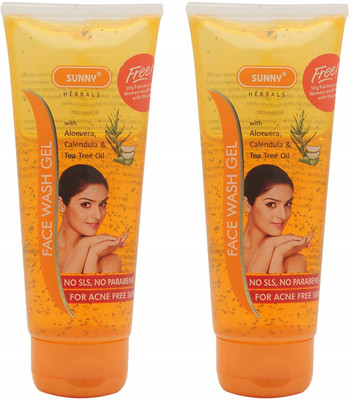 Sunny Face Wash Gel with Tea Tree- Pack of 2, Face Wash(200 g)