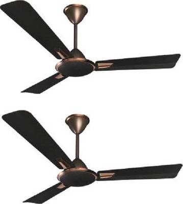 CROMPTON Aura Anti Dust Prime 1200 MM Ceiling Fan (Onyx, Pack of 2) 1200 mm 3 Blade Ceiling Fan  (Onxy, Pack of 2)
