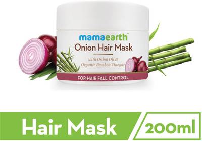 MamaEarth Onion Hair Mask For Dry &amp; Frizzy Hair, Controls Hairfall  (200 ml)