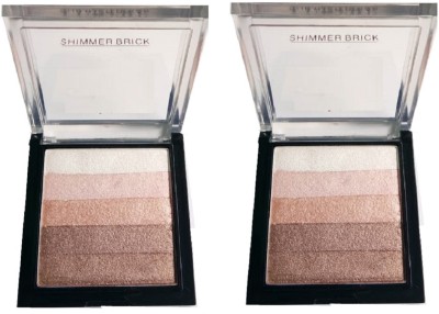 ADJD Brick Shimmer Highlighter 03 Pack Of 2 Highlighter(Multi Color)