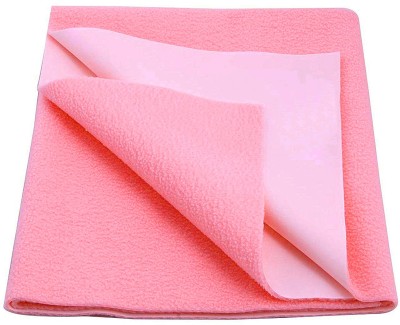 Dream Care Fleece Baby Bed Protecting Mat(Salmon Rose, Large)