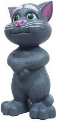 AS TRADERS Talking Tom Cat Toy For Kids Intelligent Speaking Repeats What You Say_20(Grey)
