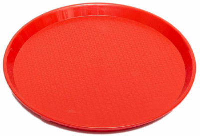 swift international Round Plastic Serving Tray red pack of 1 Tray