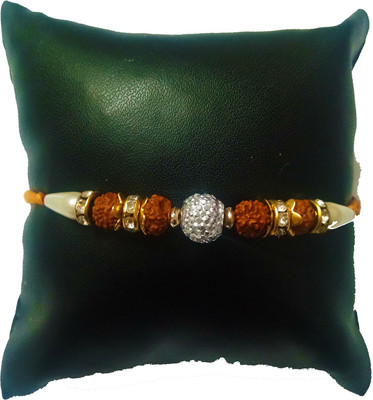 Dms Retail Rudraksh Rakhisc040 NA Rakhi  Set(1 Rakhi With Roli Chawal)