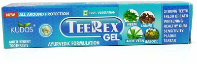 KUDOS Teerex Gel Toothpaste Ayurvedic Formulation Multi Toothpaste(400 g, Pack of 4)