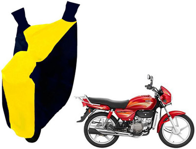 Auto Kite Two Wheeler Cover for Hero(Splendor Plus, Yellow, Blue)