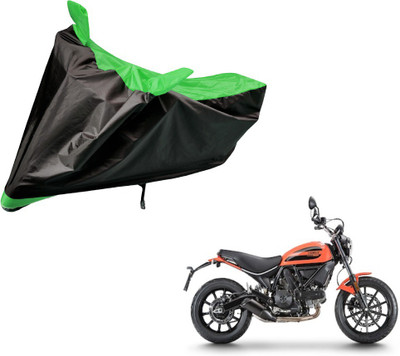 Amanzo Two Wheeler Cover for Ducati(Scrambler, Black, Green)