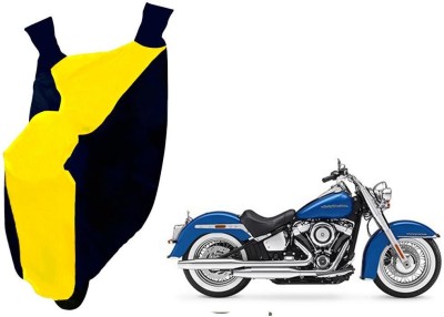 Auto Kite Two Wheeler Cover for Harley Davidson(CD deluxe, Yellow, Blue)