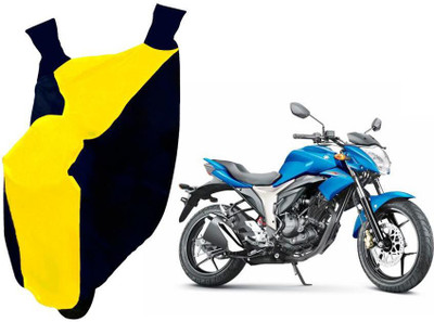 Auto Kite Two Wheeler Cover for Suzuki(Gixxer, Yellow, Blue)
