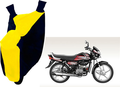 Auto Kite Two Wheeler Cover for Hero(HF Deluxe, Yellow, Blue)