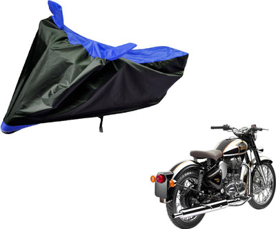 Auto Hub Two Wheeler Cover for Royal Enfield(Classic Chrome, Black, Blue)