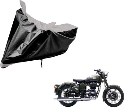 Auto Hub Two Wheeler Cover for Royal Enfield(Battle Green, Black, Silver)