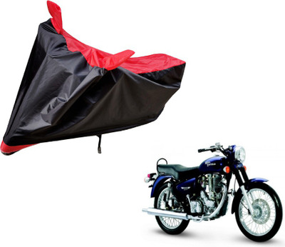 Amanzo Two Wheeler Cover for Royal Enfield(Black, Red)