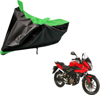 Amanzo Two Wheeler Cover for Bajaj(Pulsar, Black, Green)