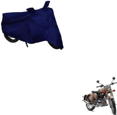 KOZDIKO Two Wheeler Cover for Royal Enfield(Classic Chrome, Blue)