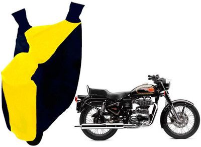 Auto Kite Two Wheeler Cover for Royal Enfield(Classic 350, Yellow, Blue)