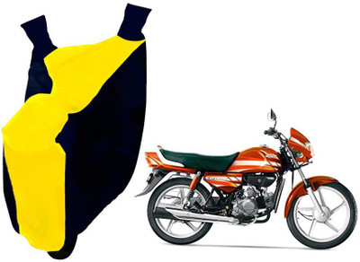 Auto Kite Two Wheeler Cover for Hero(HF Deluxe, Yellow, Blue)