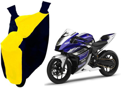 Auto Kite Two Wheeler Cover for Yamaha(YZF R25, Yellow, Blue)