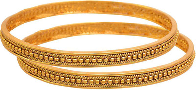 TAP Fashion Copper Gold-plated Bangle Set(Pack of 2)