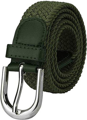 sskk Men & Women Casual Green Canvas Belt