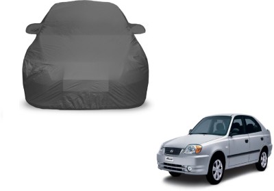 Amanzo Car Cover For Hyundai Accent (With Mirror Pockets)(Grey)