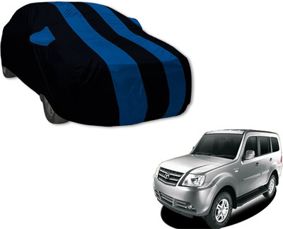 Amanzo Car Cover For Tata Sumo (With Mirror Pockets)(Black, Blue)
