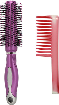 Angel Infinite Round Hair Brush and Comb For Men And Women Combo Pack Of 2(1 Items in the set)