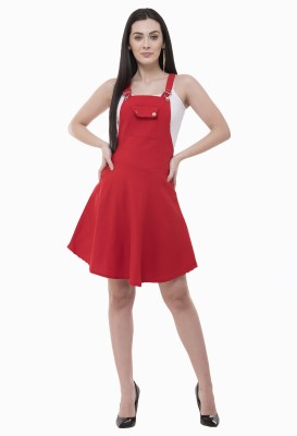 AAKRITHI Women Red Dungaree