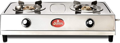 Jindal 2 Burner Superior Cooktop Smart Stainless Steel Manual Gas Stove(2 Burners)