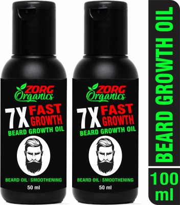 Zorg 7X Fast Growth Beard Oil Hair Oil (Pack of 2) Hair Oil(100 ml)